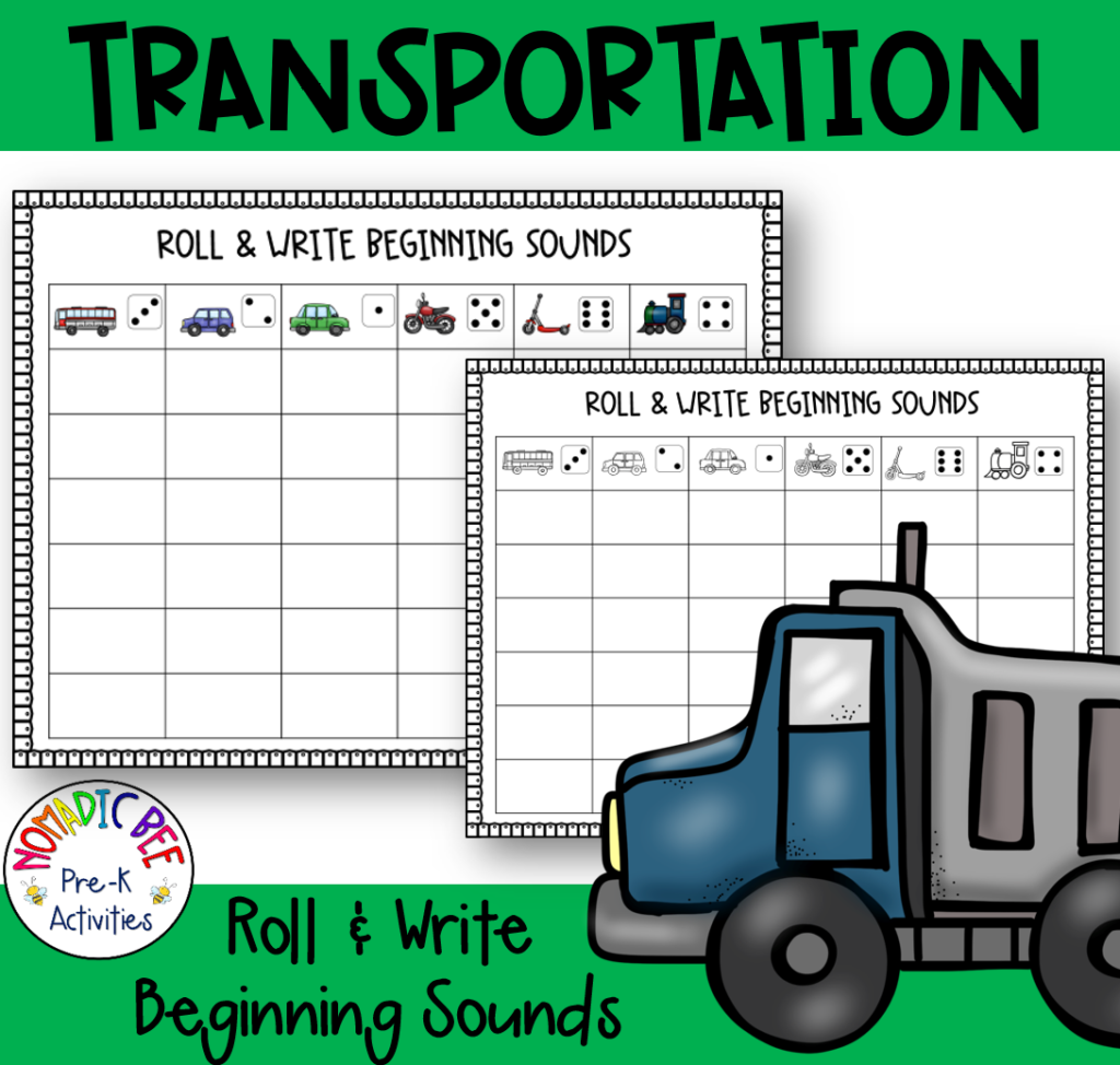 Transportation Themed Printables & Activities