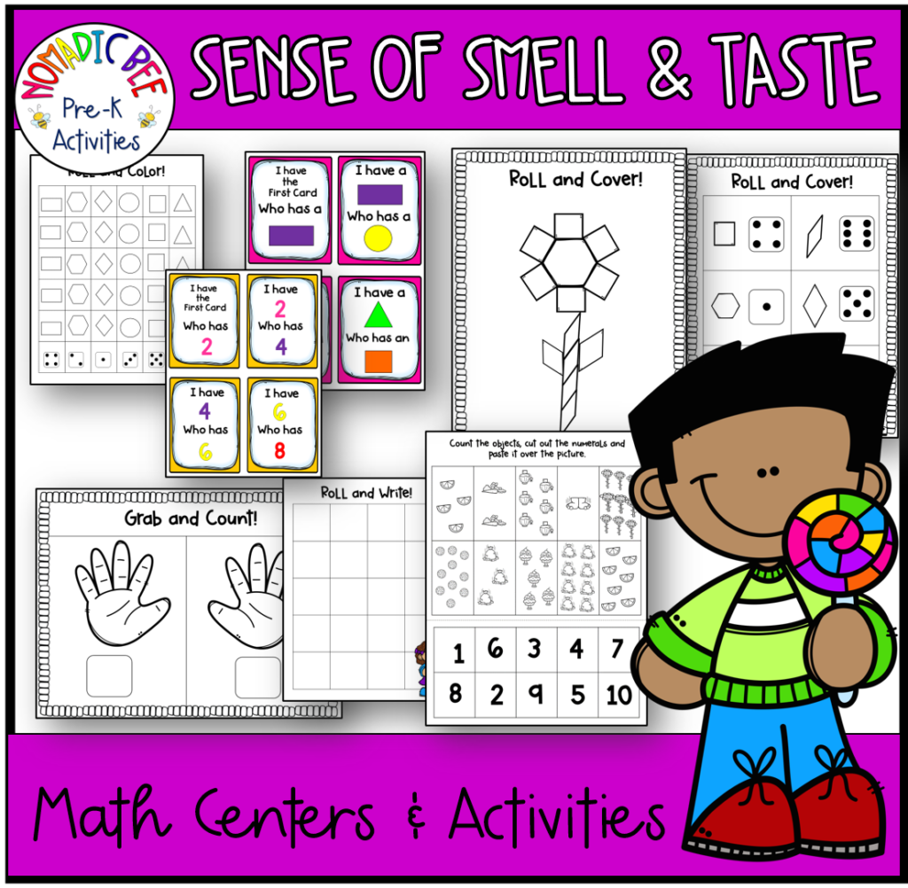 Sense of Smell & taste Math Activities