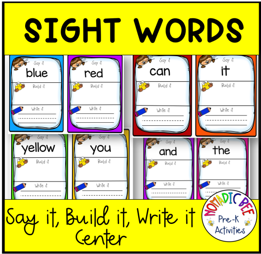 Sight words Printables & Activities