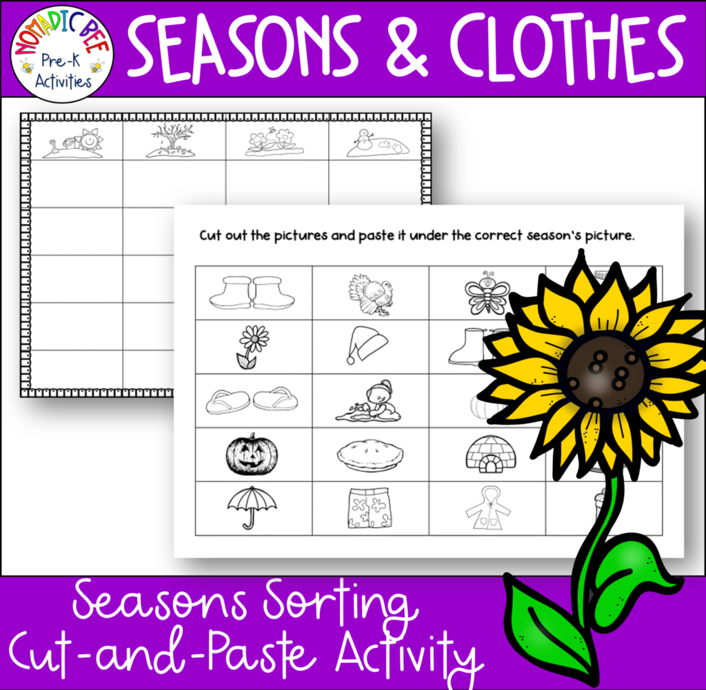 Seasons & Clothes Themed Activities & printables