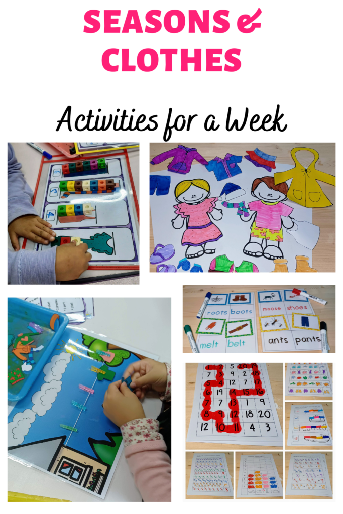 Seasons & Clothes Activities & Printables