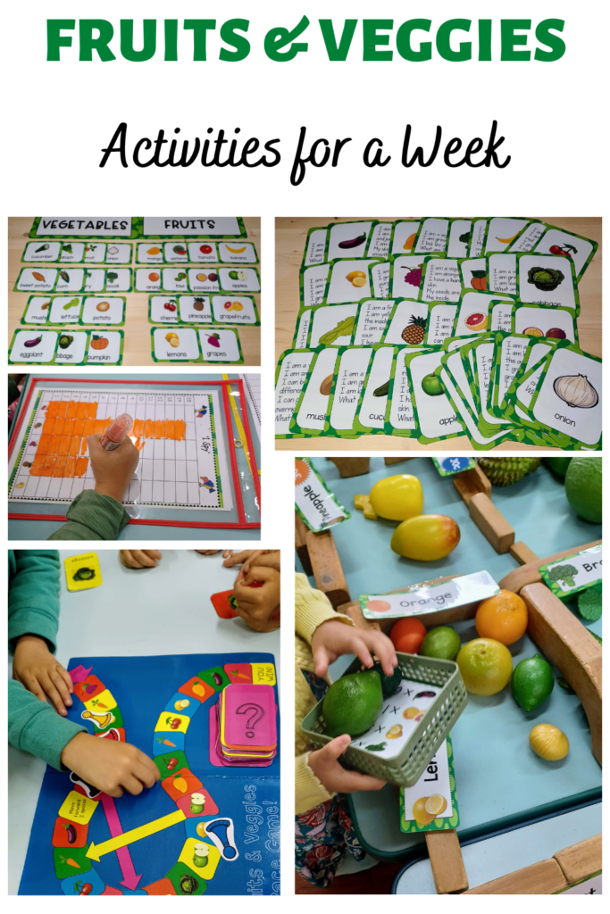 Fruits & vegetables activities & printables