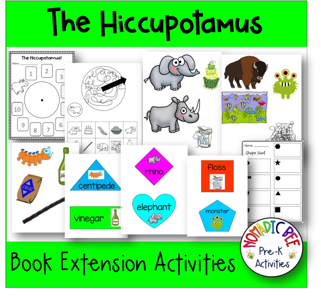 The Hiccupotumus book activities