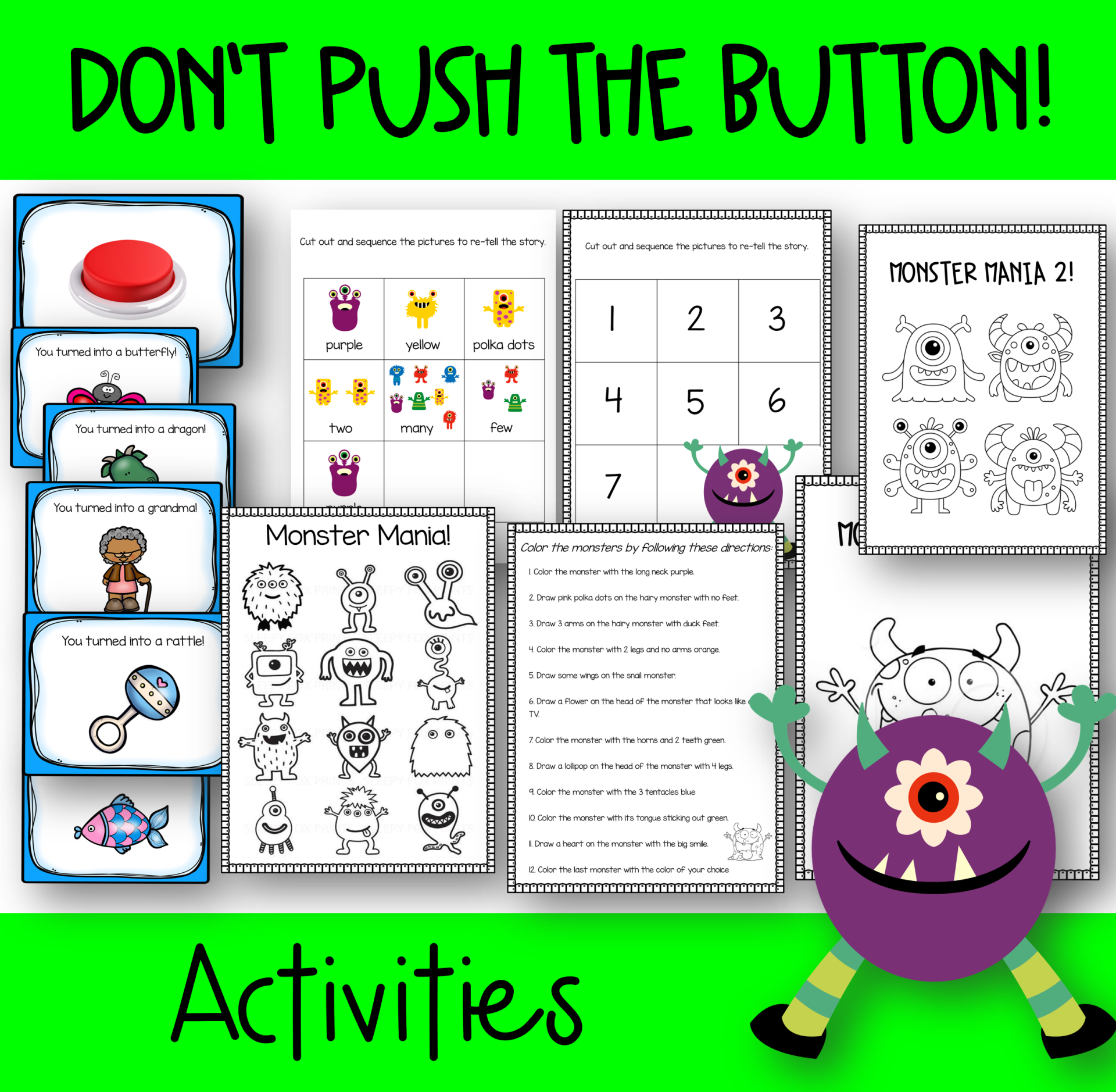 Don't Push the Button! Activities - NBpreKactivities