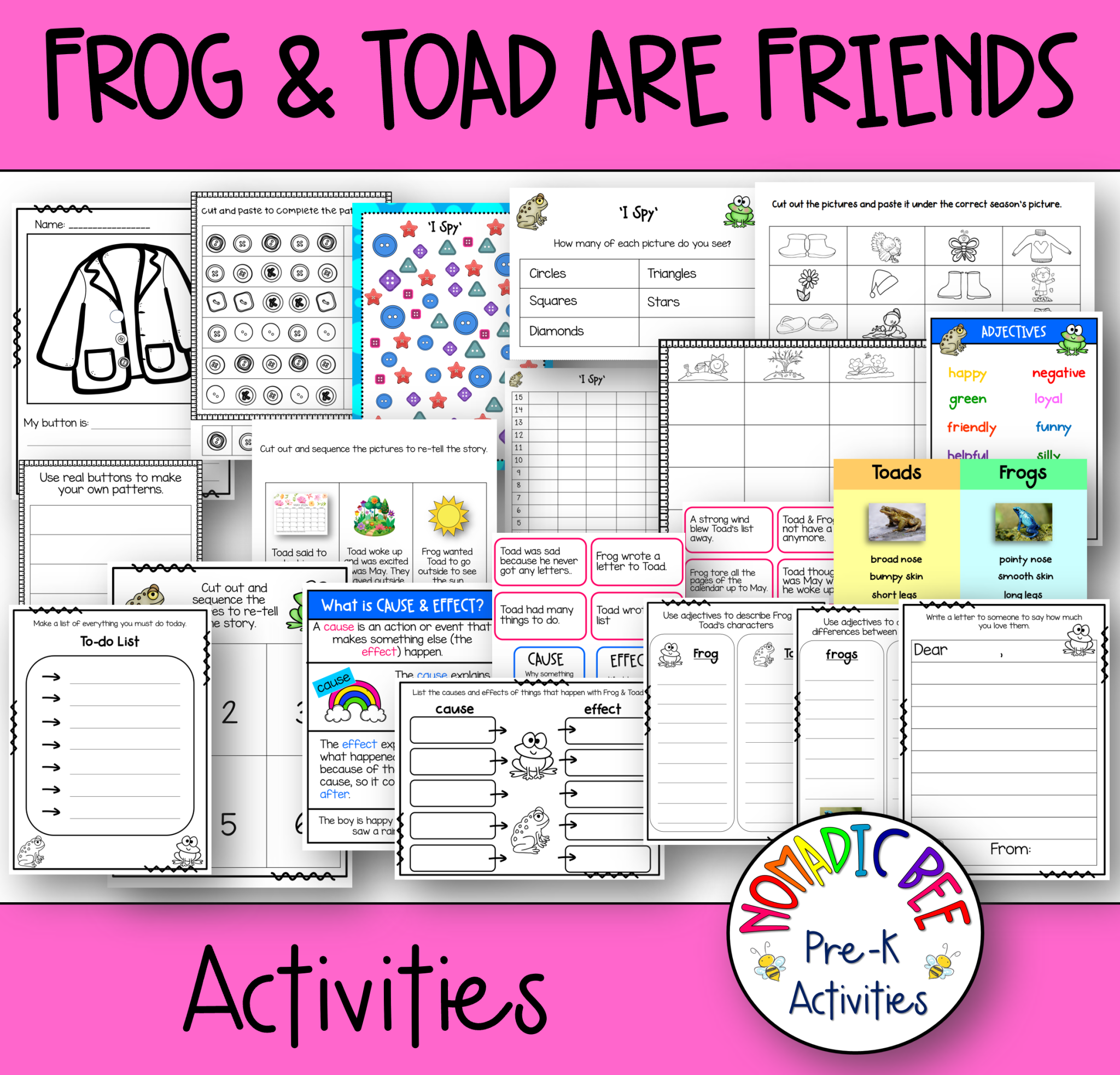 Frog and Toad Are Friends Activities