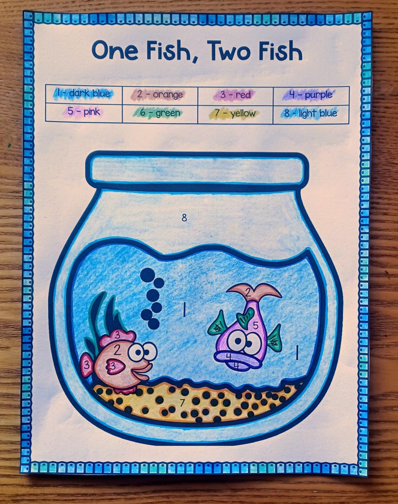 One Fish, Two Fish, Red Fish, Blue Fish Activities