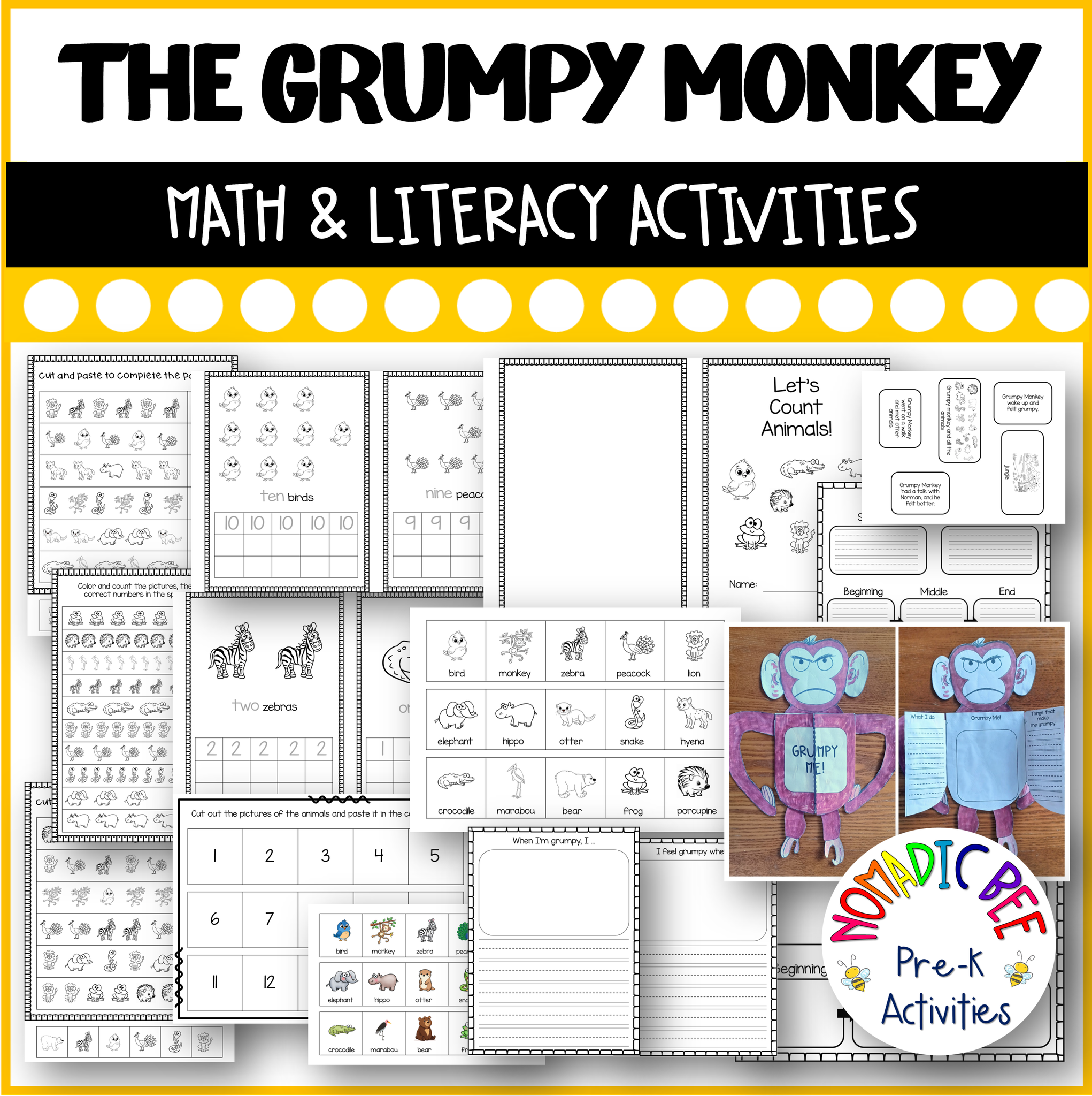 The Grumpy Monkey Activities